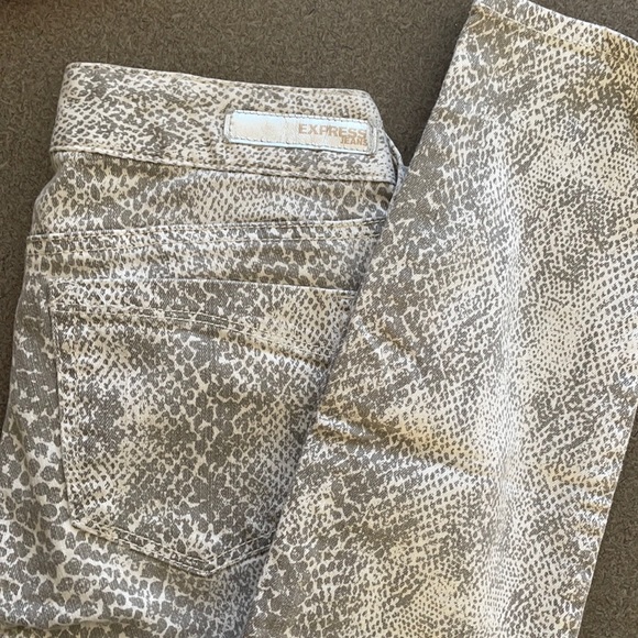 Snake print ankle jeans Size 00R - Picture 2 of 3